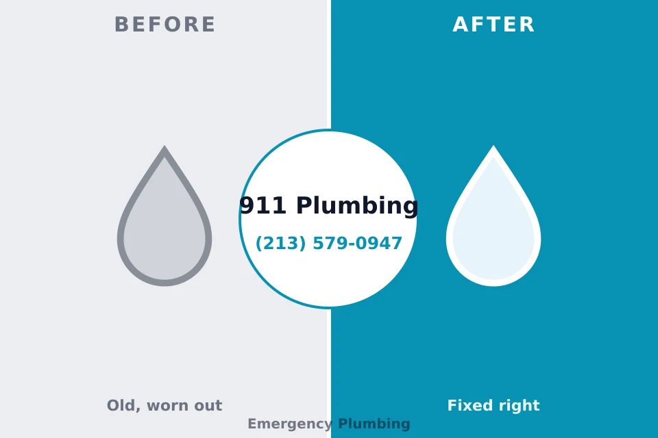 Before and after: plumbing repair Weigelstown, PA